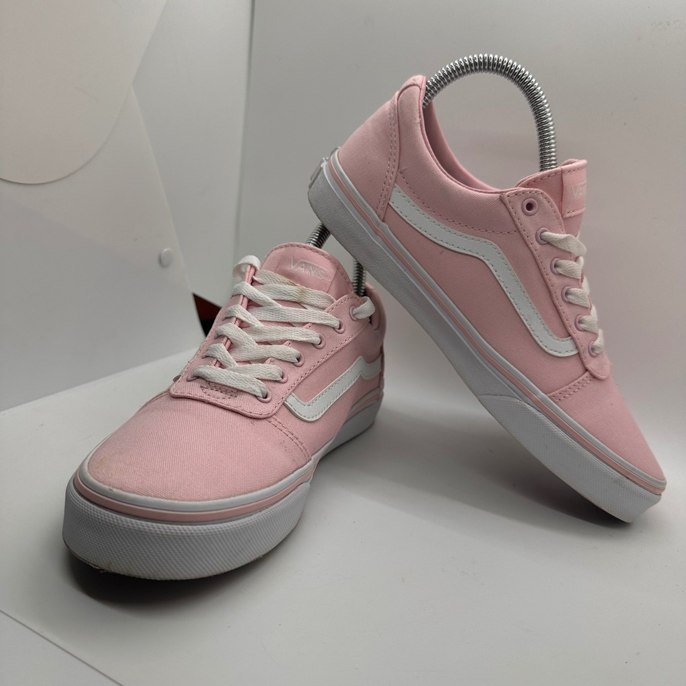 Vans Ward Low Top Canvas Skate Shoes Pink White Women's Size 5 Missy Lightweight - Picture 9 of 12